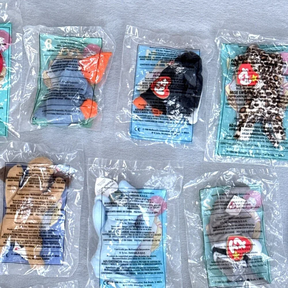 McDonalds Ty Teenie Beanie Babies 1998 1999 Lot Of 24 Complete Sets Plush Favors - Picture 14 of 16